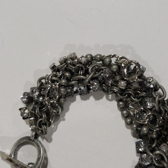 American Eagle Silver-Tone Twisted Crystal Cluster Bracelet – Women's Jewelry - Picture 6 of 11